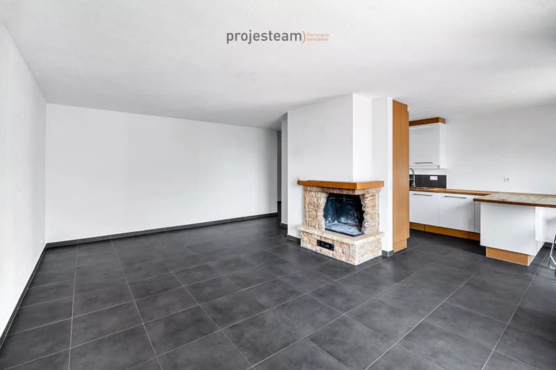 Appartement avec cheminée, rénové avec soin, grand balcon plein sud, dans un cadre verdoyant et familial (9)