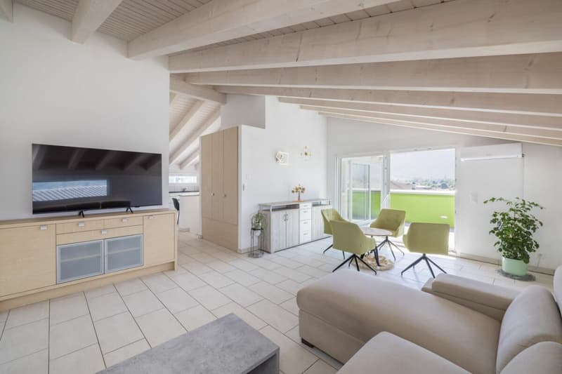 Spacieux attique de 4,5 pièces de 146 m2 bénéficiant d'une vue imprenable sur les Alpes (10)