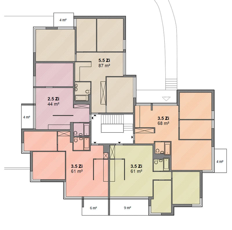 Bello appartamento di 2 locali di 44m2 (6)