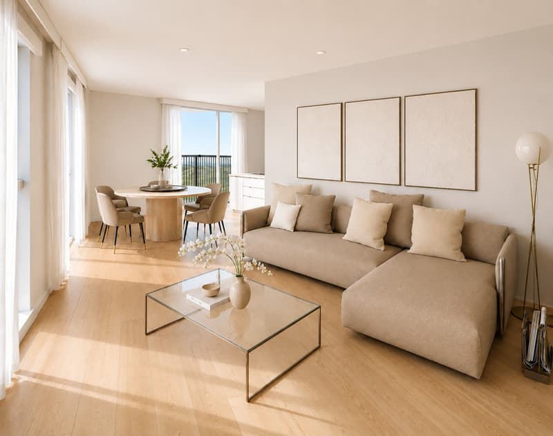 Élégant 3.5 pièces prolongé par deux espaces extérieurs - Lot 11 (1)