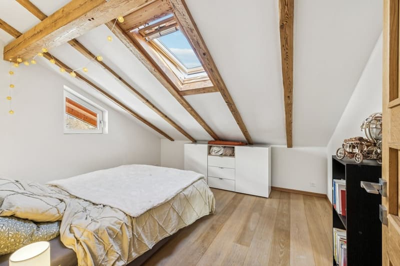 Splendide attique rénové - Vue imprenable sur les Alpes (12)