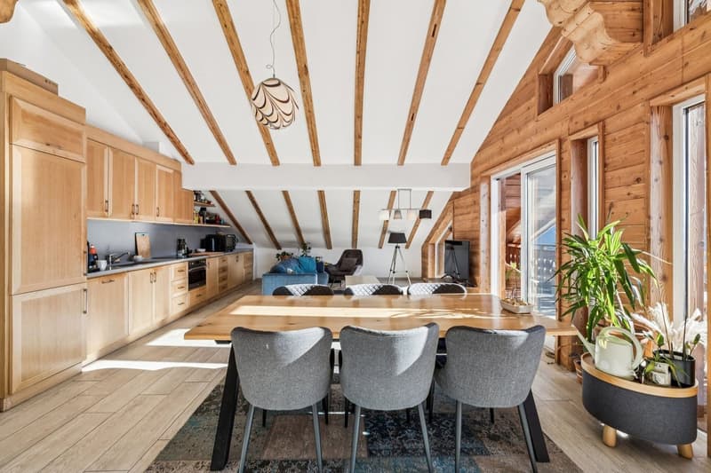 Splendide attique rénové - Vue imprenable sur les Alpes (7)