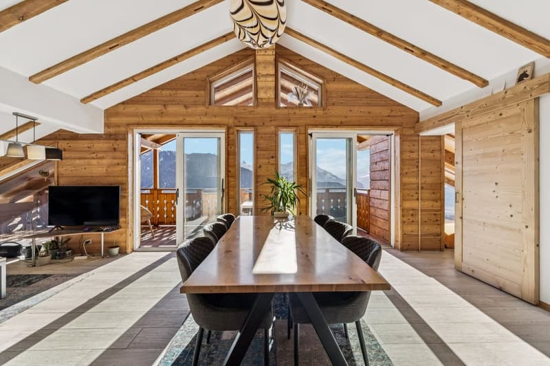 Splendide attique rénové - Vue imprenable sur les Alpes (6)