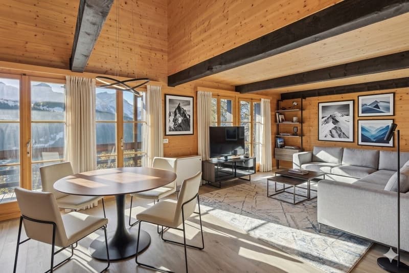 Semi-detached chalet in triplex with 4 bedrooms, located 200m from the ski lift (1)