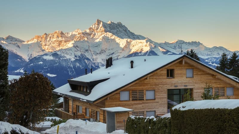Villars, luxueux 6 pcs contemporain, jardin, 2 parkings, ski in/ski (3)