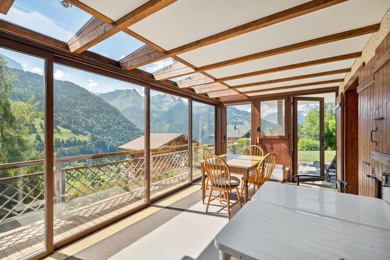 Spacieux chalet familial, salle de billard, carnotzet, vue panoramique (12)