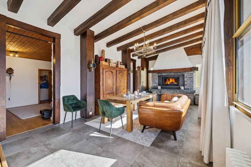 In Villars, 4-room apartment, bright, renovated, with private entrance, possibility for business (6)