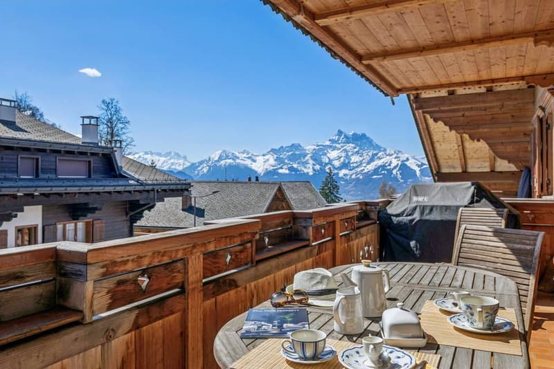 Villars, emplacement privilégié 3,5p avec cachet, grand balcon, belle (1)