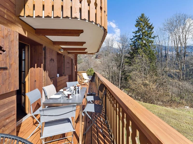 Chic & Cozy 4.5p avec cheminée, balcons, vue, spa, 2 parkings (9)