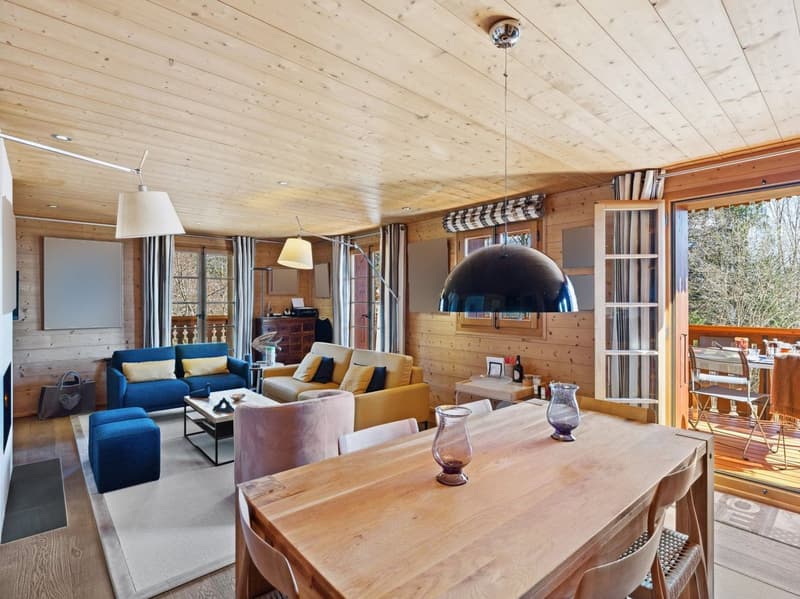Chic & Cozy 4.5p avec cheminée, balcons, vue, spa, 2 parkings (1)