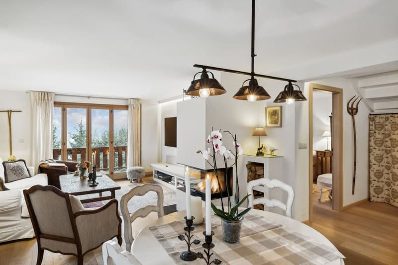 Très beau 6 pces, 3 balcons sud, belle vue, calme, proche des pistes (1)
