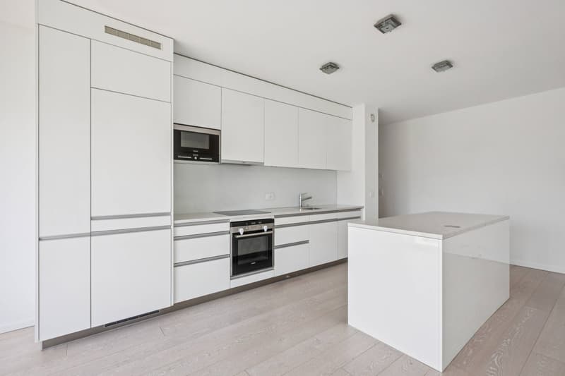 Grande cuisine moderne, entièrement équipée et avec îlot central