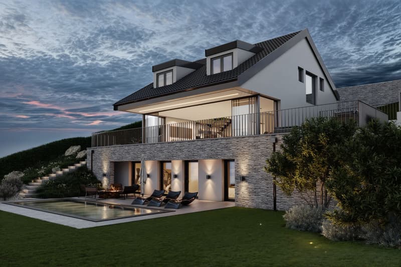 A breathtaking view, individual villa on plans. (6)