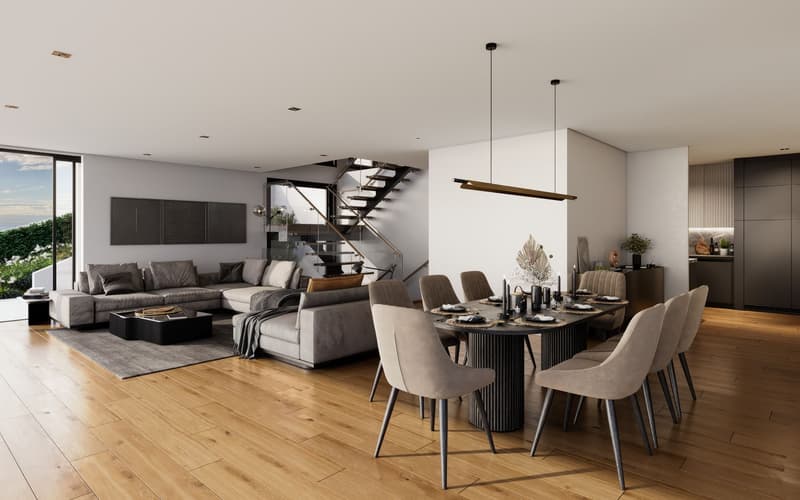 A breathtaking view, individual villa on plans. (4)