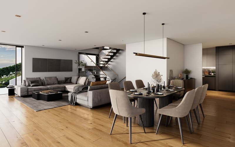 Une vue à couper le souffle, villa individuelle sur plans. (4)