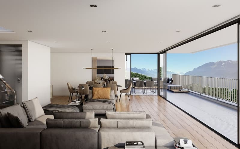 Une vue à couper le souffle, villa individuelle sur plans. (3)