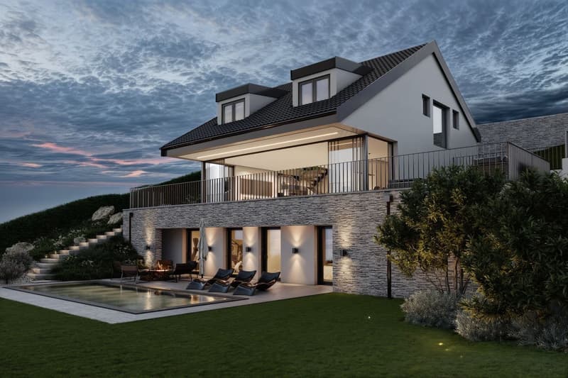 Une vue à couper le souffle, villa individuelle sur plans. (6)