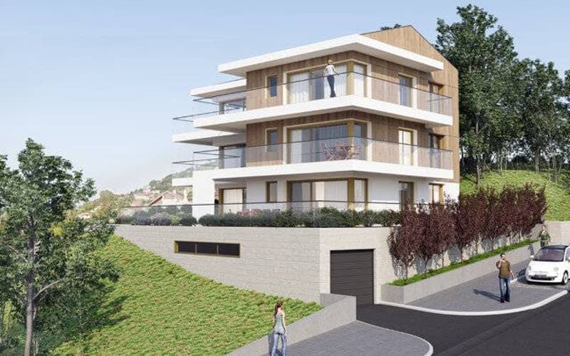 Magnifique appartement neuf de 4 1/2 pices en rez de jardin. (8)