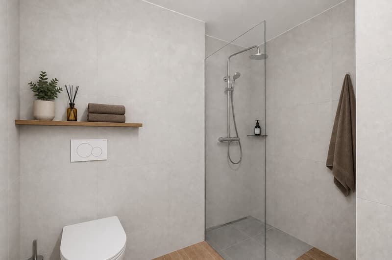 Salle de douche aménagée
