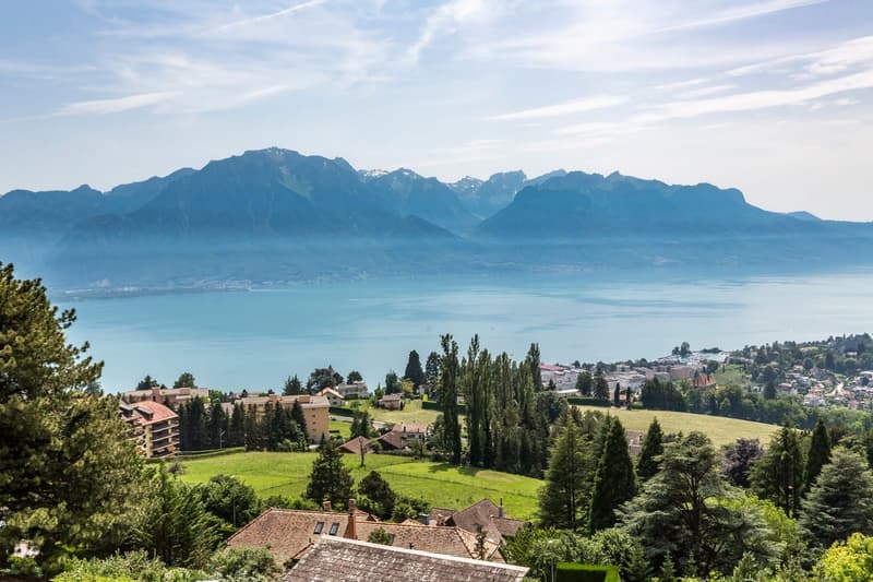 Superba villa contemporanea con vista a 180 gradi sul lago e le Alpi (4)