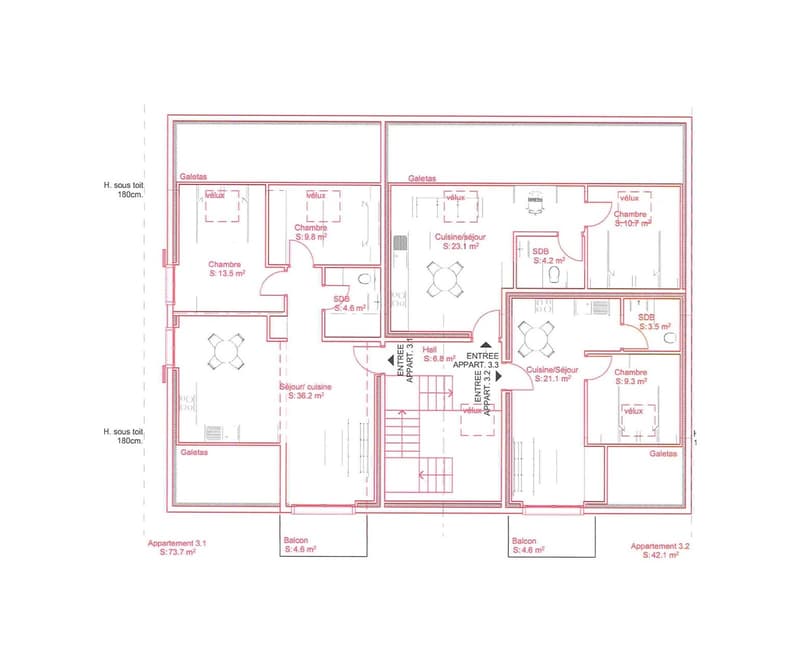 Avant-projet - Immeuble avec potentiel de développement à Charrat (9)