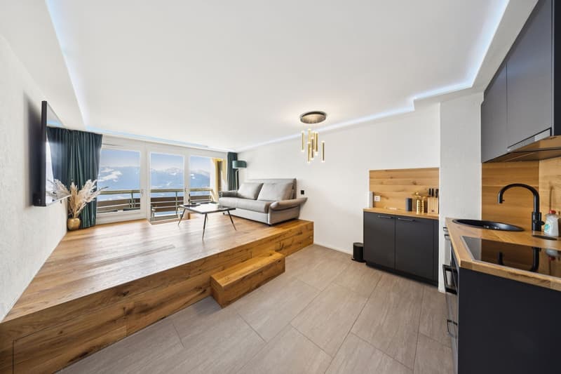 Charmant appartement de 3,5 pièces avec cuisine et salle de bains, lum (7)