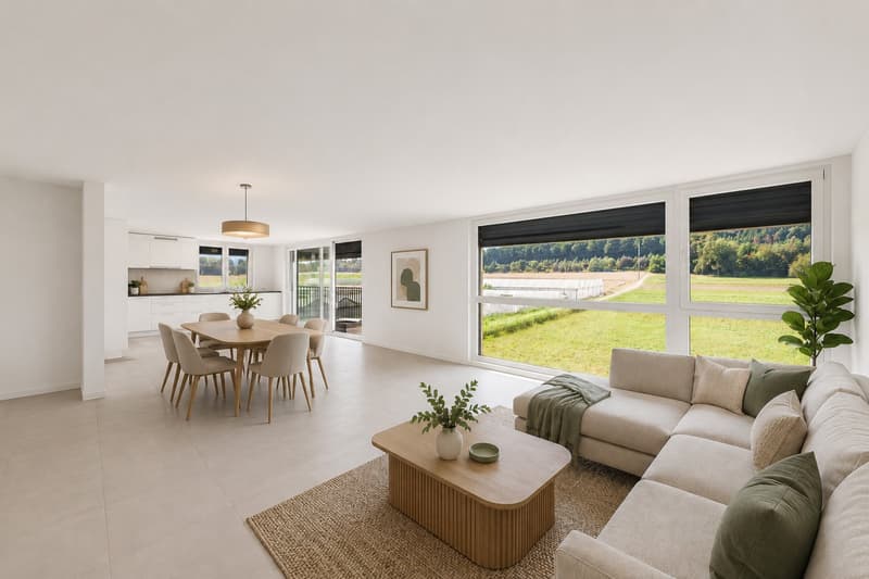 Appartamento 4,5 locali con balcone e vista campagna (1)