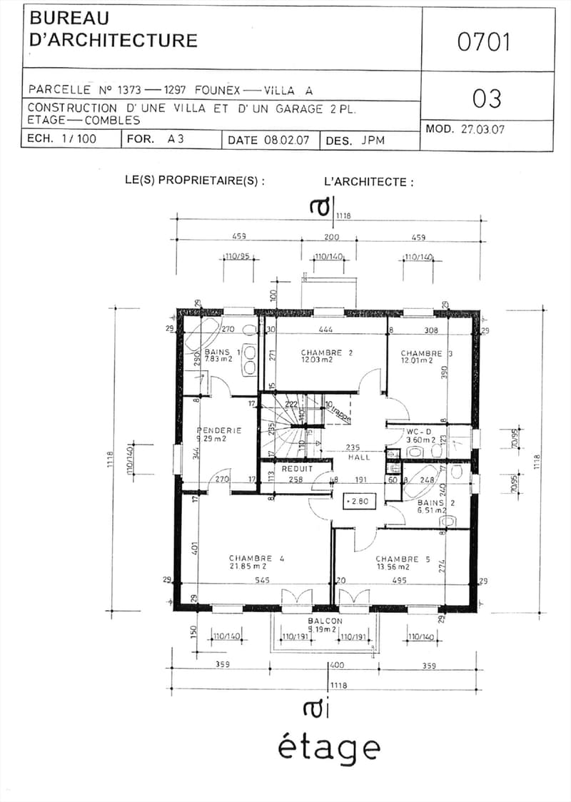 Plan 1er étage