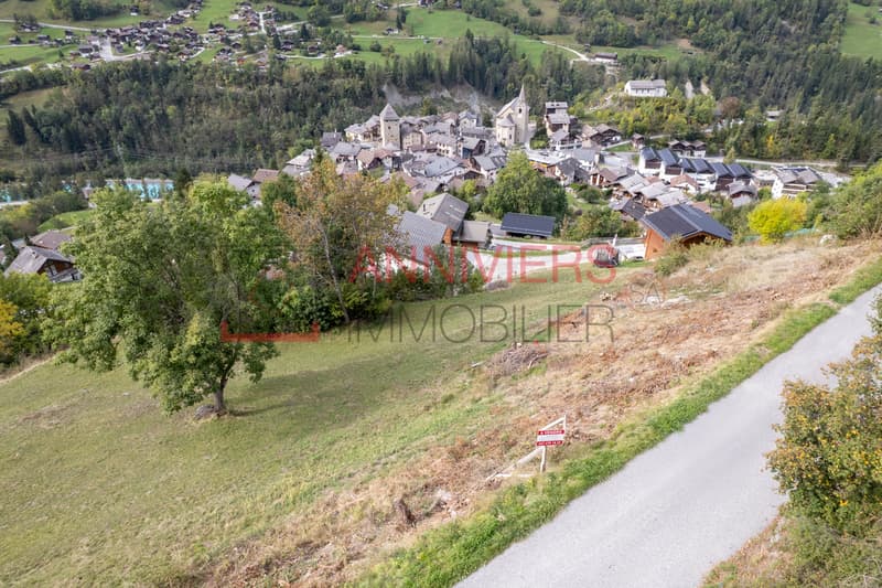 Vue sur le village de Vissoie