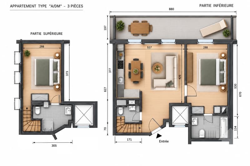 Torgon, duplex rénové de 3.5 pièces dans l'immeuble "La Serve" (12)