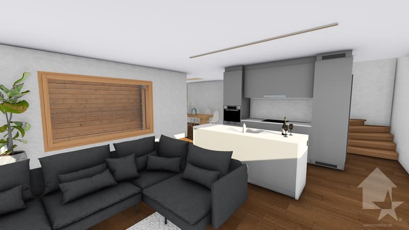 Magnificent 4.5-room chalet with terrace and lawn (9)