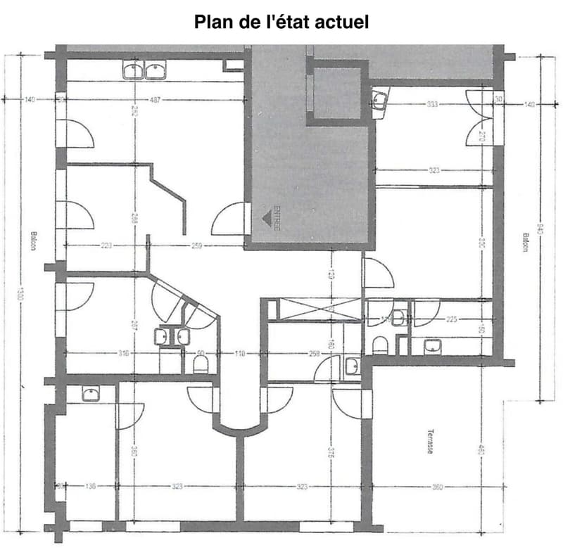 Grand appartement traversant de 5.5 pièces à rénover, 140 m2, terrasse (13)