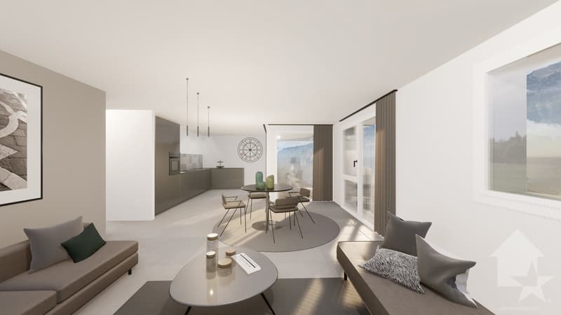 Appartamento 3,5 locali di 96m2 con giardino di 38m2 e 2 posti auto (6)