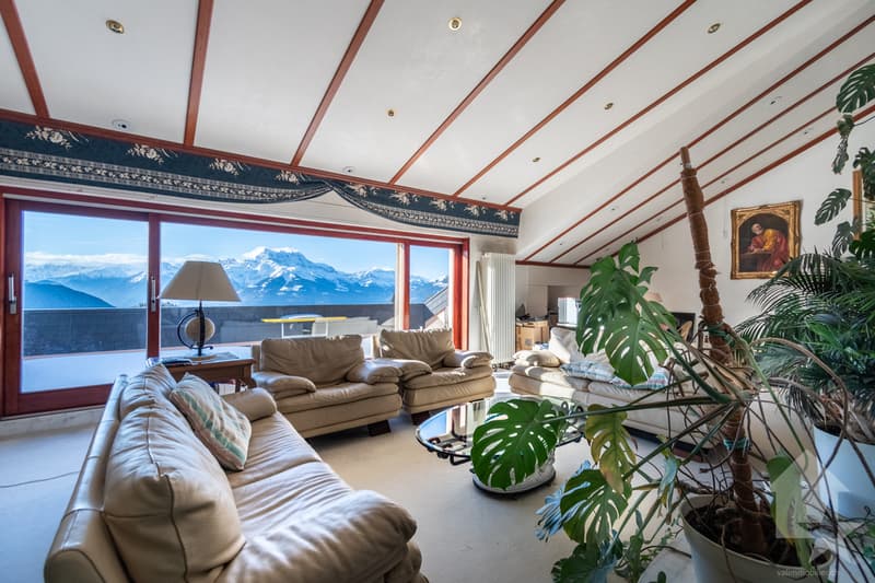 Superbe attique plein sud avec vue imprenable - Leysin centre (2)