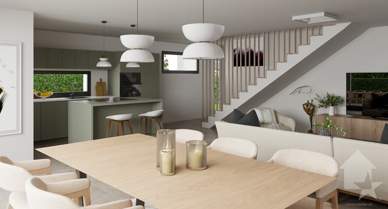 Collombey, nouveau projet d'une villa de 5.5 pièces (4)