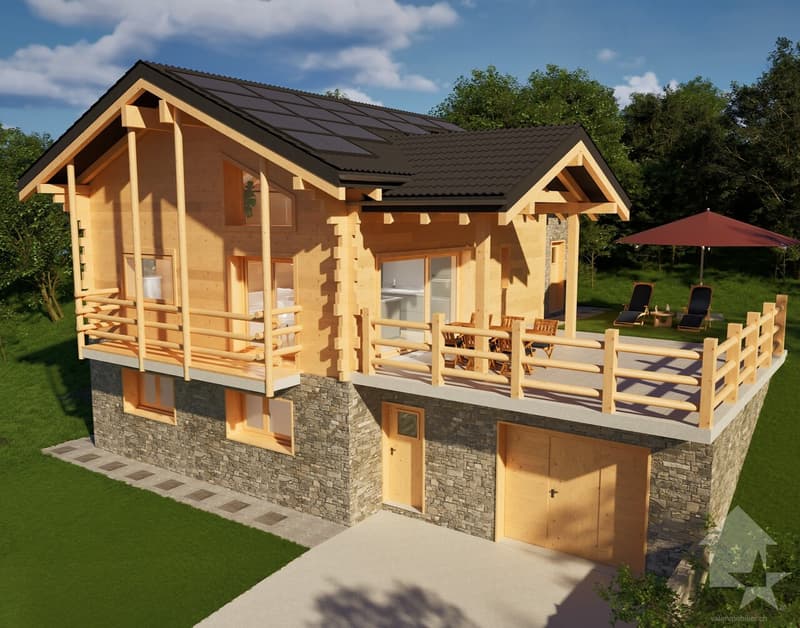 3 exceptional chalets to be built in an eco-district in La Tzoumaz (1)