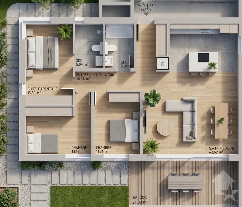 Appartement 4.5 pièces - Lot A2 - Les jardins de Plan-Conthey (2)