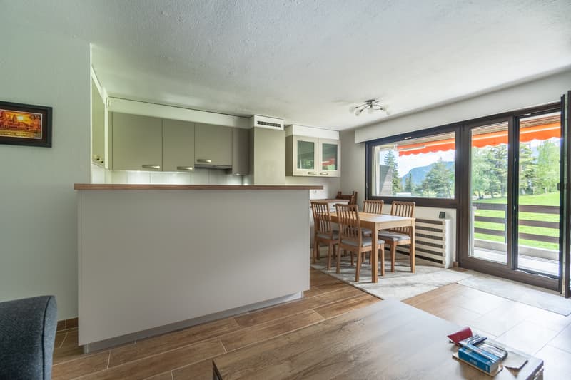 Torgon, spacious 2.5-room apartment renovated in the "Le Panorama" residence (5)