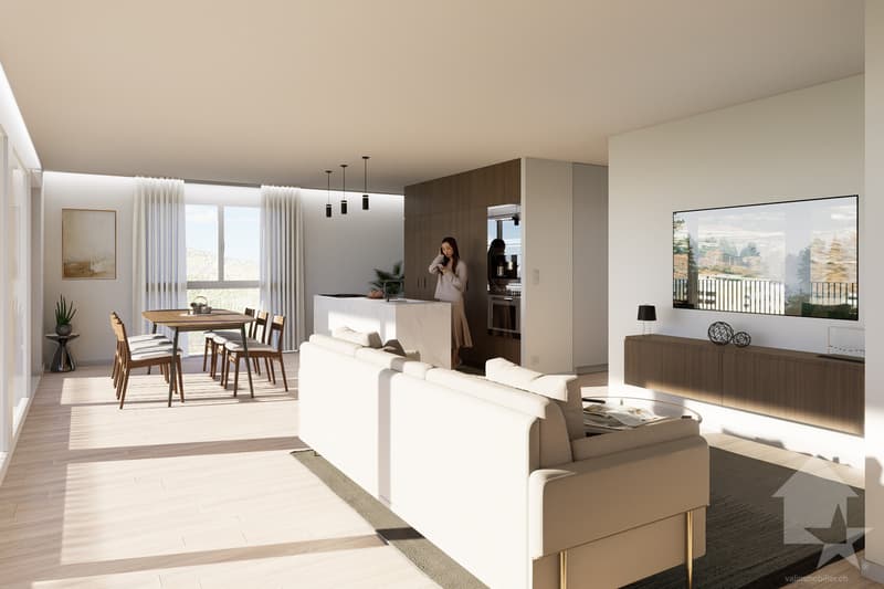 Bel appartement de 3,5 pces idéalement situé (2)