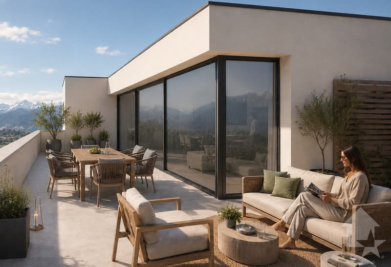 Magnifique projet d'attique de 215 m2, garage double et terrasses ! (1)