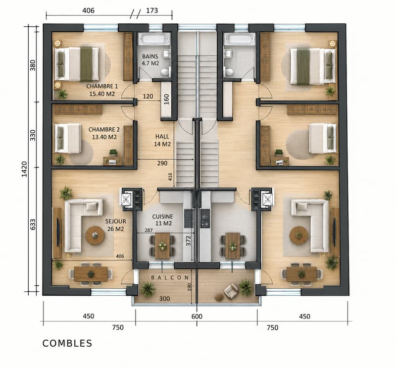 Choëx, duplex de 5.5 pces dans les combles (10)