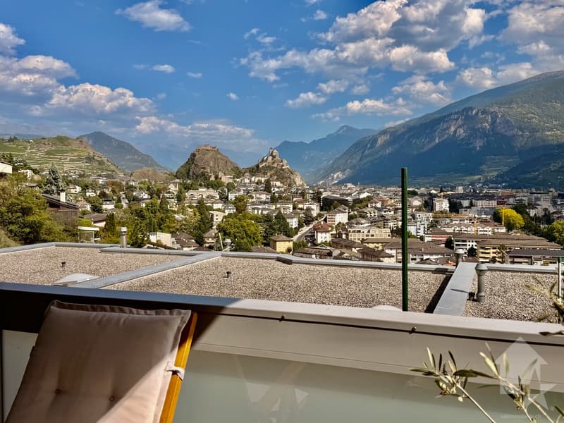 Bel appartement en terrasse avec un garage et une vue exceptionnelle ! (4)