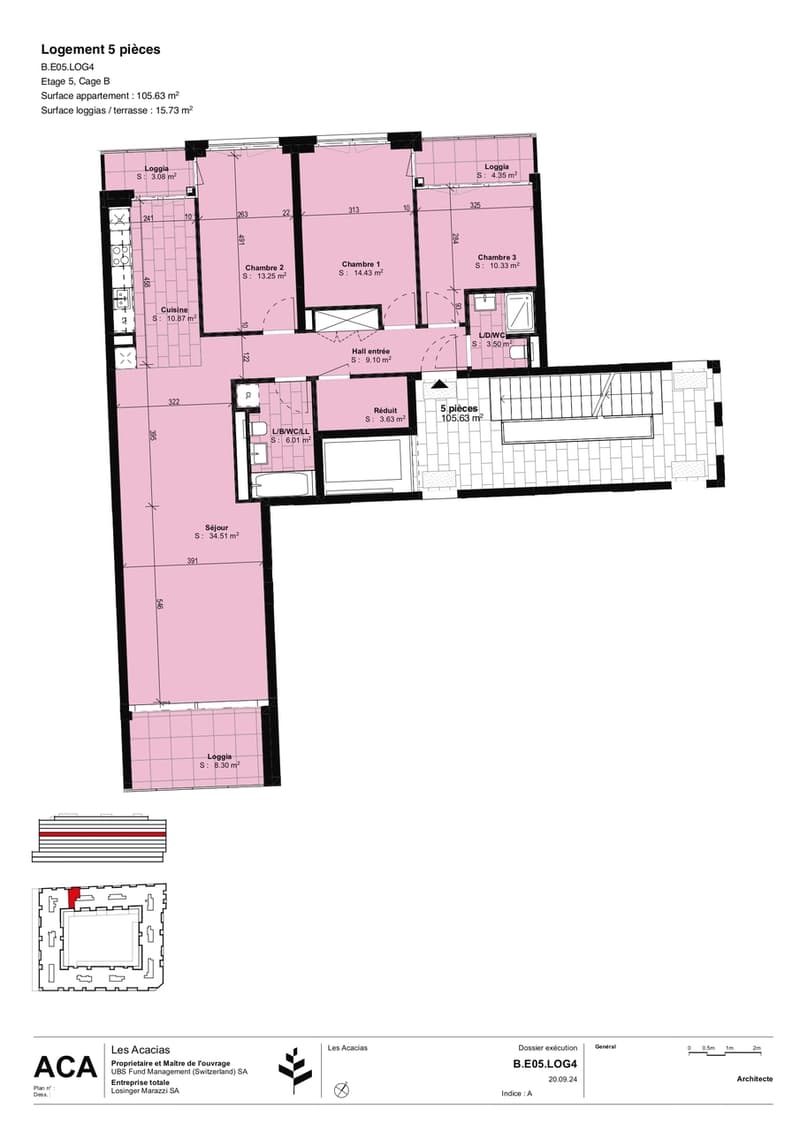 Plan du B.E05.LOG4 / Images non contractuelles