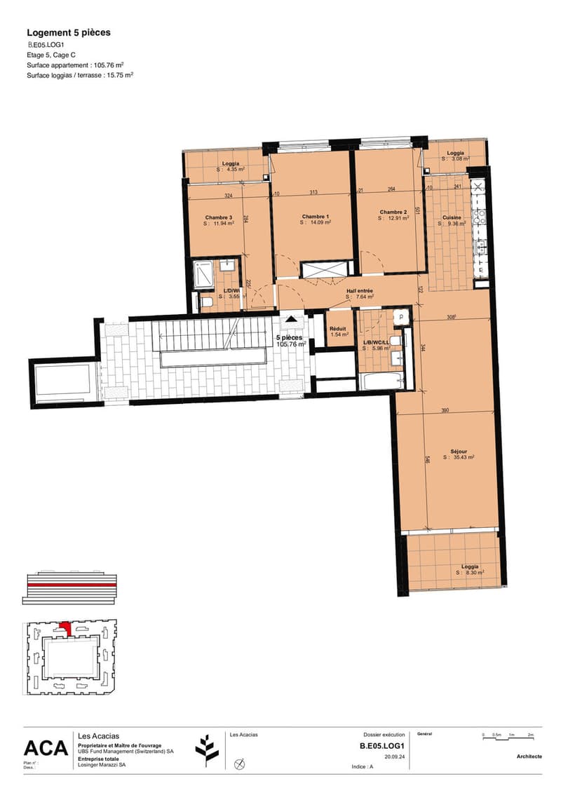Plan du B.E05.LOG1 / Images non contractuelles