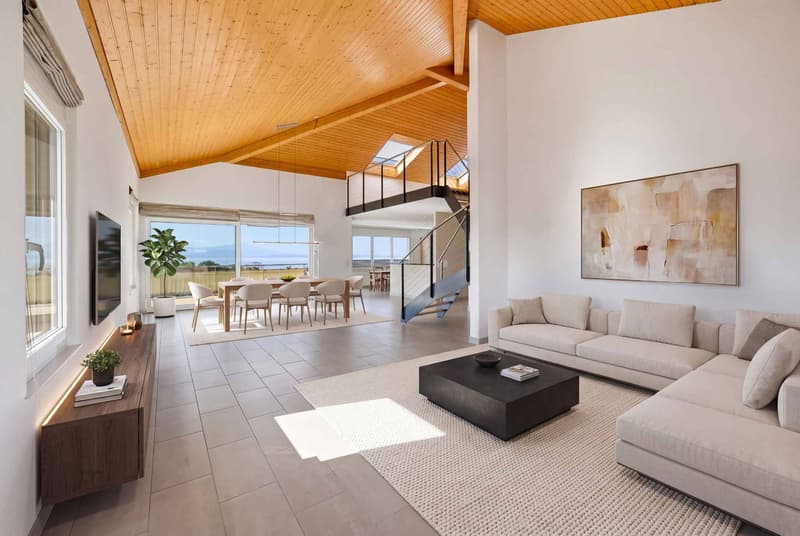 Duplex di lusso di 7,5 locali con vista sul Lago di Ginevra e le Alpi (3)