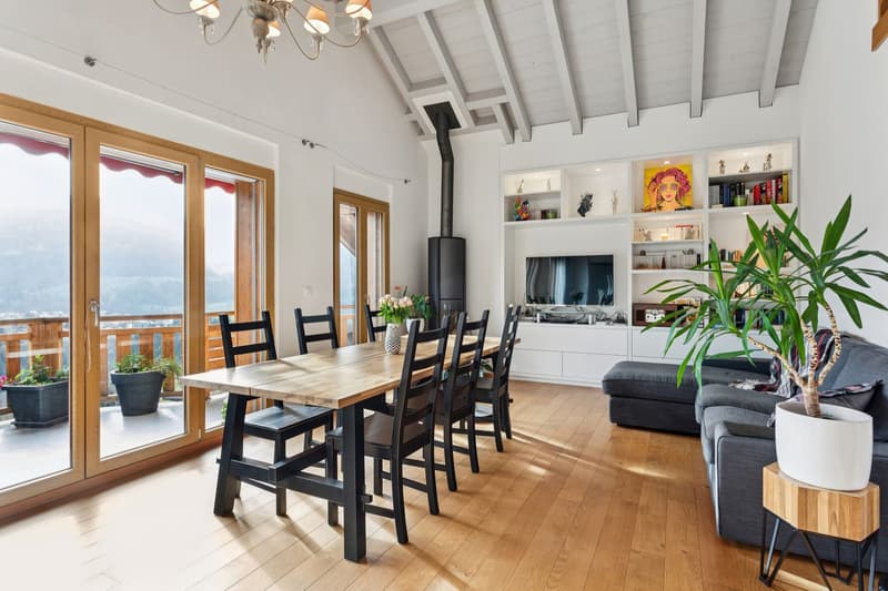 Duplex with breathtaking view of the Jogne Valley (4)