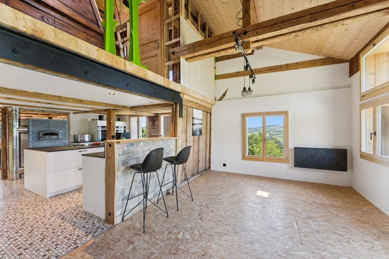 Salle à manger avec accès extérieur