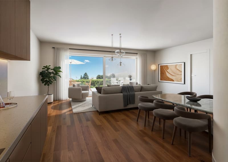 Charmant 3.5 pièces en rez-de-chaussée avec grande terrasse de 58 m² (1)