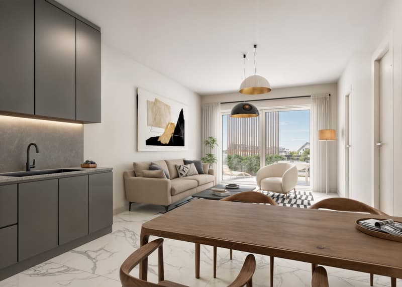 Charmant 3.5 pièces - 74 m² habitables avec agréable balcon de 35 m² (1)
