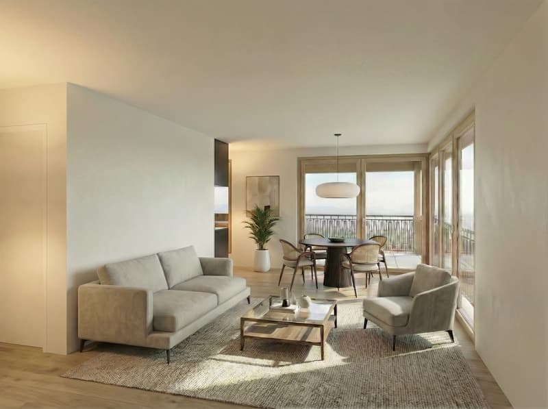 2.5 pièces neuf en attique dans un cadre paisible - Lot 08 (5)